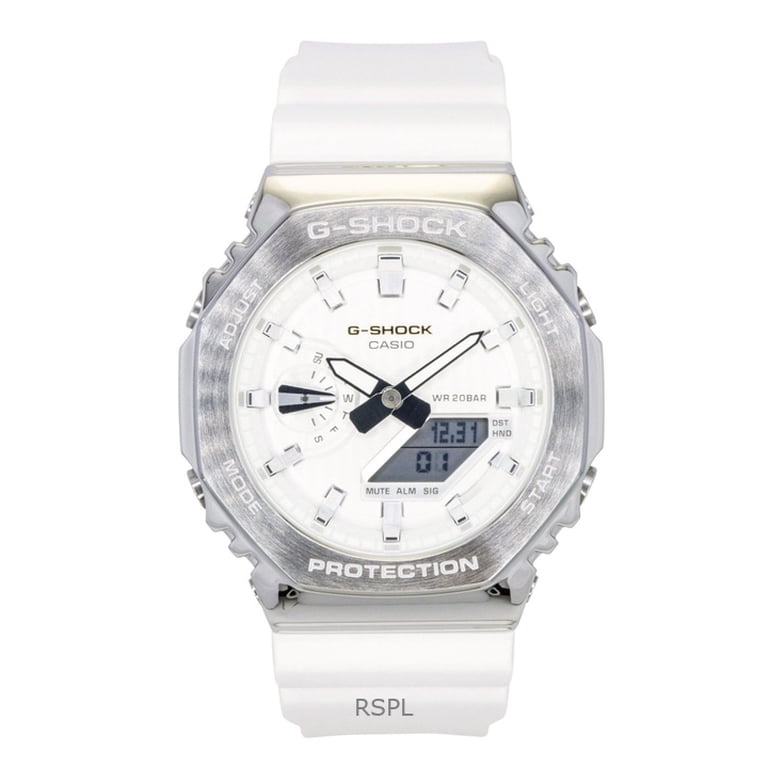 Casio, G-Shock G-Steel Watch, GM-2110SH-7A, White Dial 200M Men's