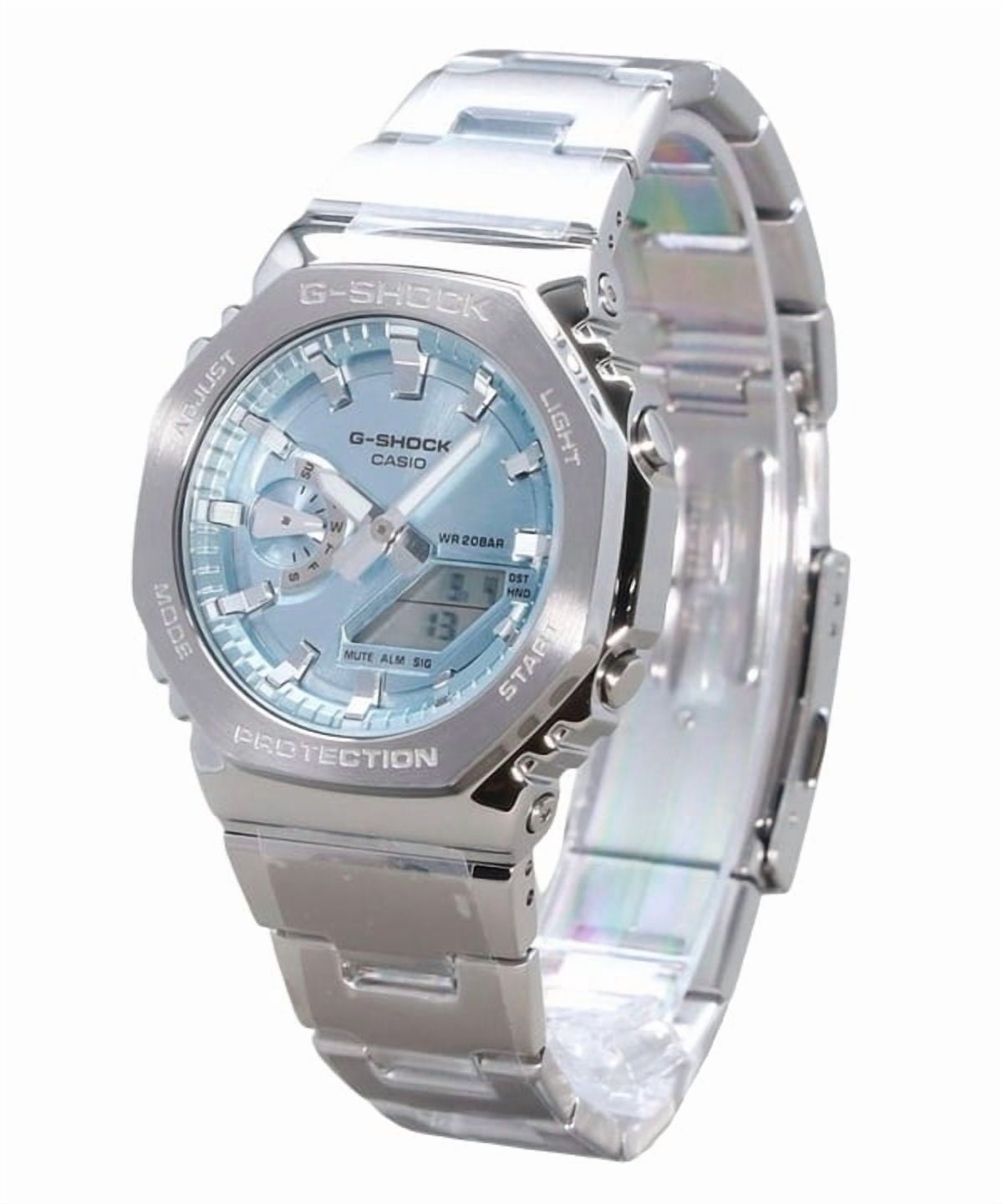 K*i様 【新品未使用】【24時間発送】 G-SHOCK GM-2110D-2A Casio G-Shock G-Steel Analog Digital Stainless Steel Light Blue