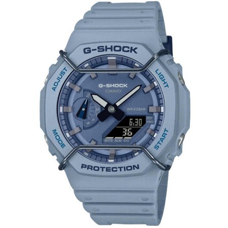 Casio G-Shock GA2100 Blue Digital Analog Wire Face Watch GA2100PT-2A