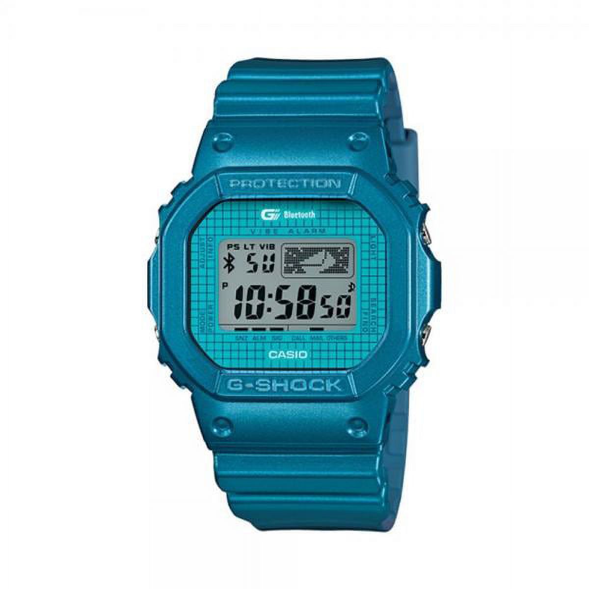 Casio G-Shock GB5600B-2 Bluetooth 4.0 Digital Blue Resin Watch Compatible with Iphone / Galaxy - image 1 of 1