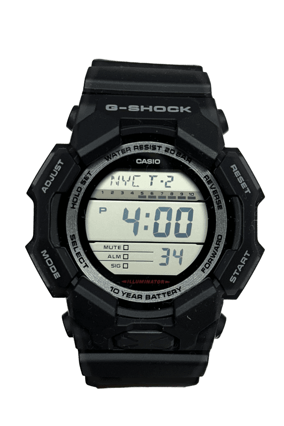 G-Shock GA010 Series Men's Digital Watch, 52mm Case Diameter, Bio-based Resin Bezel, Black Bio-based Resin Band