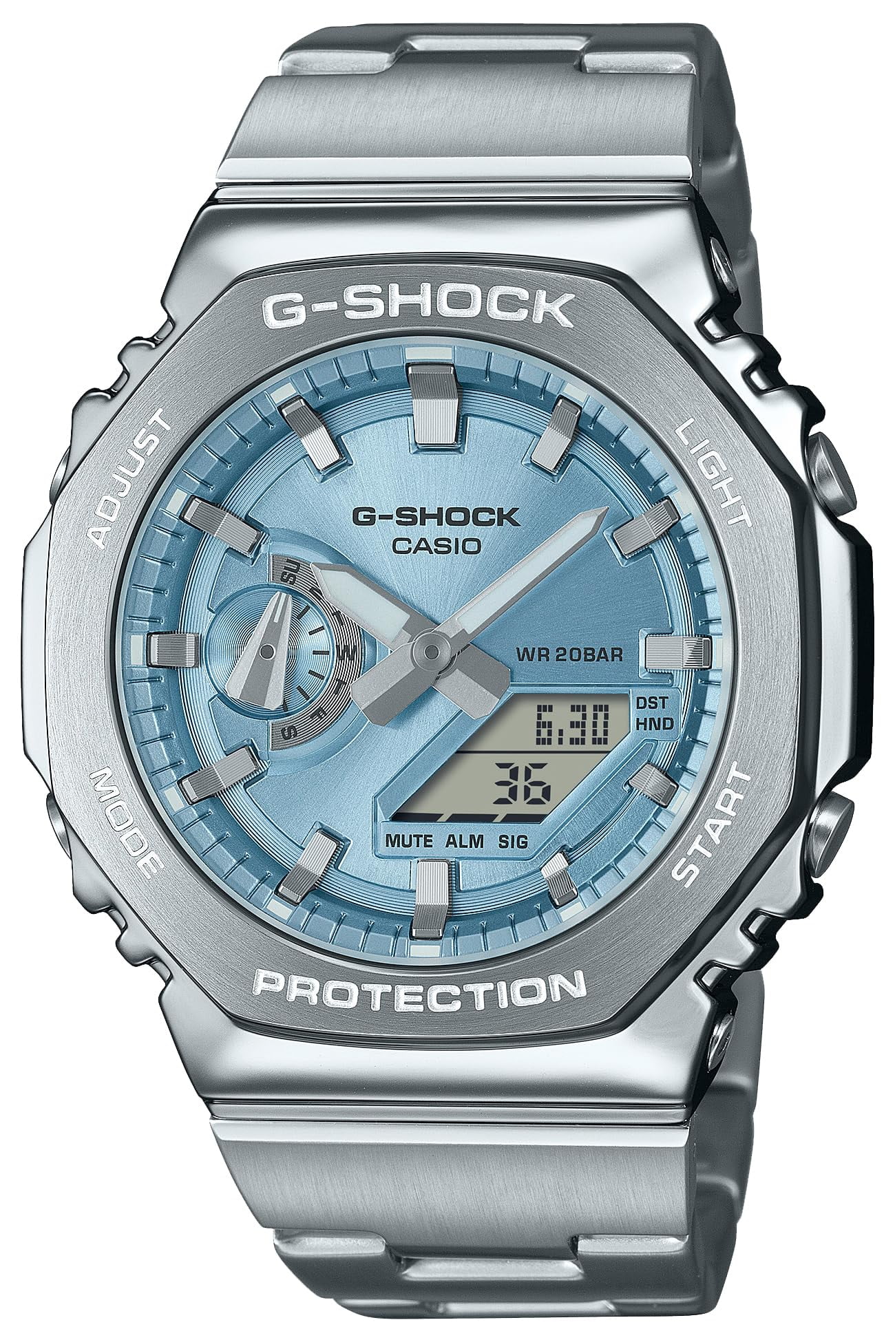Casio G-Shock GM-2110D-2ACR Digital/Analog Ice Blue Japan New