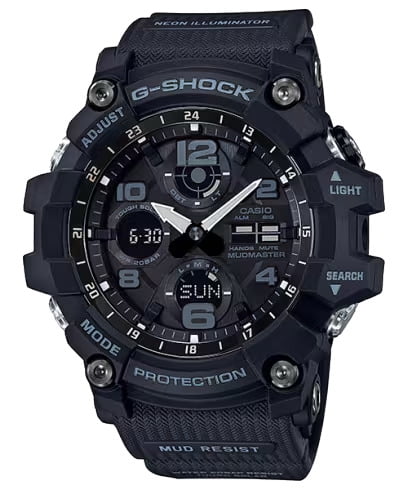 Casio G-Shock MUDMASTER GSG100-1A All Black Solar Outdoors Military Mens Watch