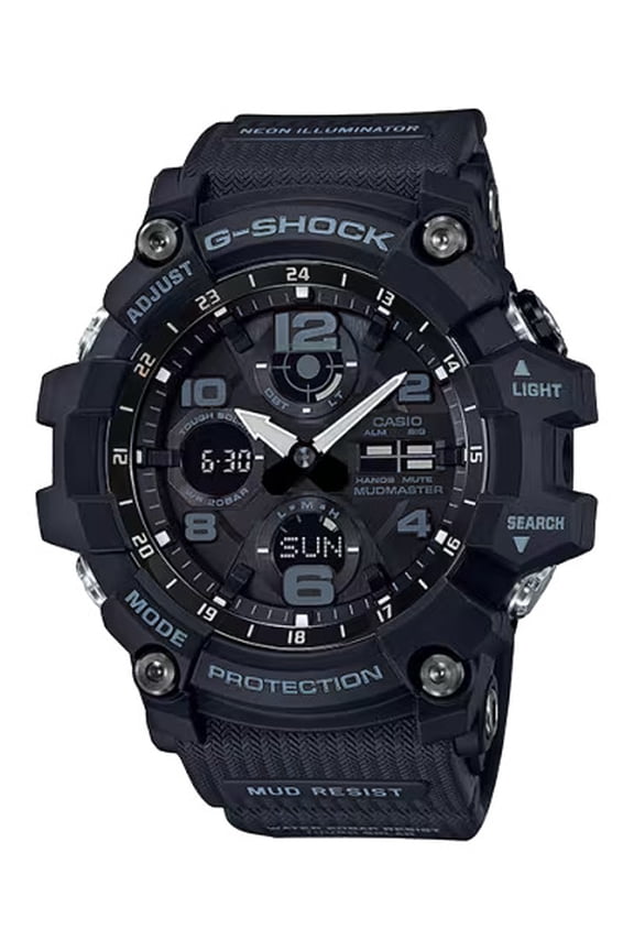 Casio G-Shock MUDMASTER GSG100-1A All Black Solar Outdoors Military Mens Watch