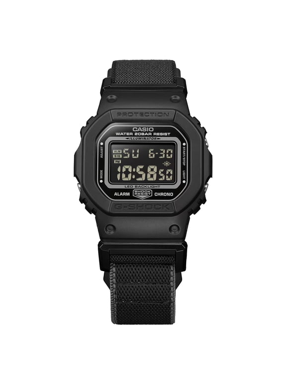 G-Shock Men's Digital Black Resin Watch with Cloth Band - DW-5600MNC-1 NEW