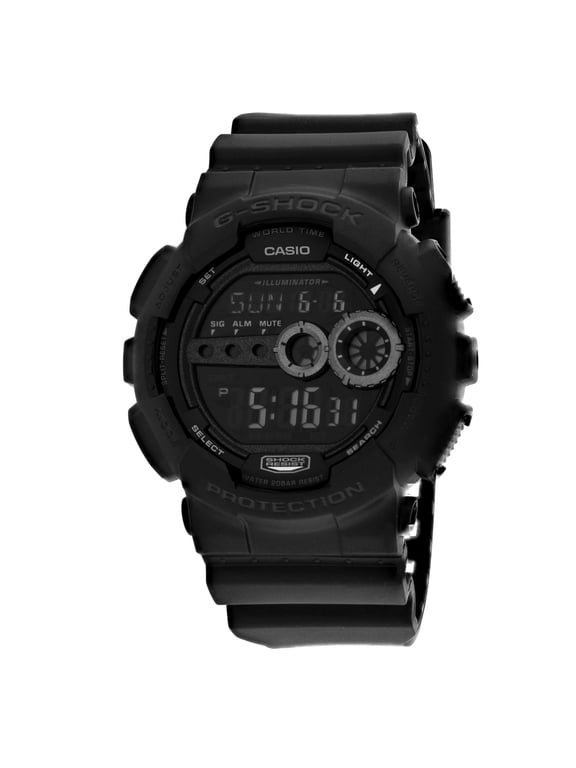 Men's Digital Outdoor Watch - Tough, Rugged, Water Resistant, Black - GD100-1B