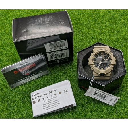 Casio - Men's G-Shock Analog-Digital Power Trainer with Bluetooth Mobile Link 49mm Watch - Tan