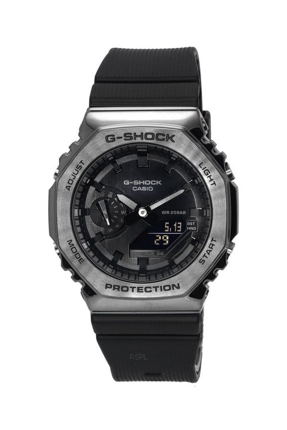 G-Shock 12 mm Resin Analog Digital Quartz Men's Wristwatch, Black