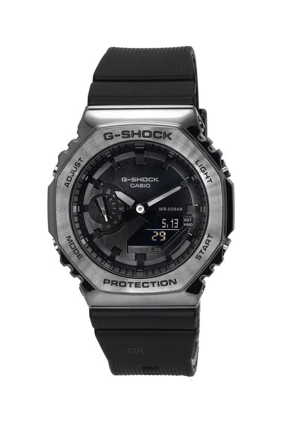 G-Shock 12 mm Resin Analog Digital Quartz Men's Wristwatch, Black