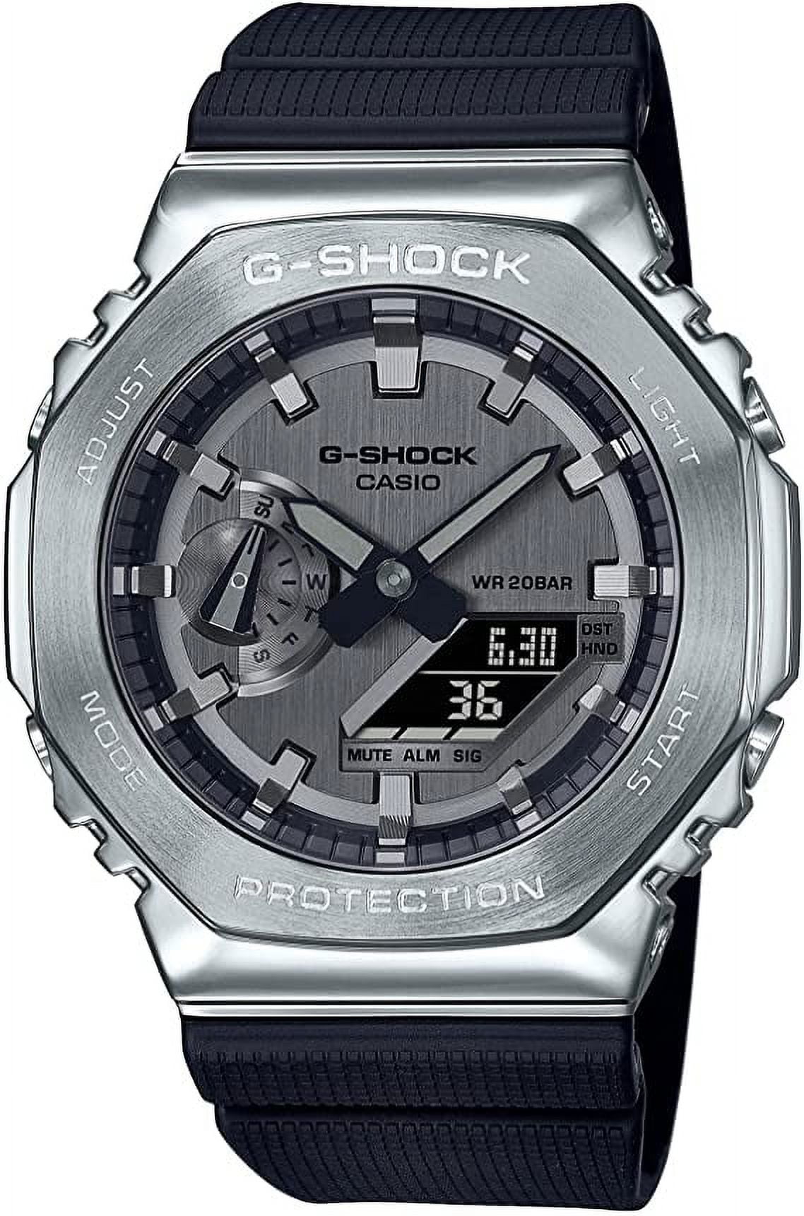 G-SHOCK GM-2100 ブラック Casio G-Shock Metal Covered Octagonal Black Resin Band Watch