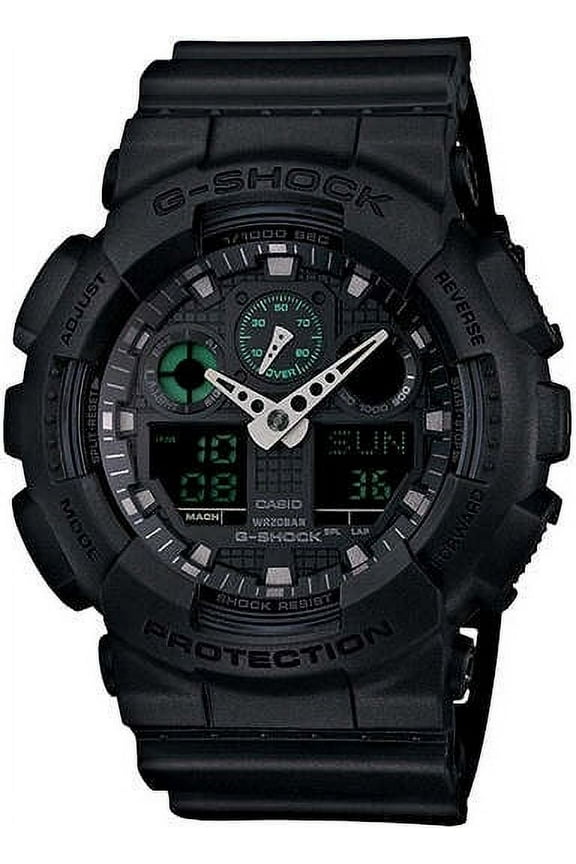 G-Shock Military Black GA100MB-1A 3-Eye Ana-Digi Wristwatch