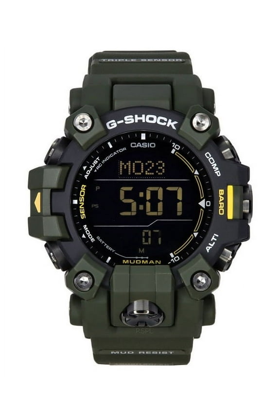 G-Shock Mudman Master Of G-Land Digital Green Resin Strap Solar GW-9500-3 200M Men's Watch