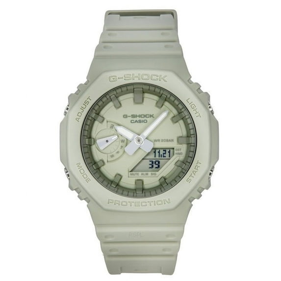 Casio G-Shock Natural Color Series Analog Digital Resin Strap Cream Dial Quartz GA-2100NC-3A 200M Men's Watch