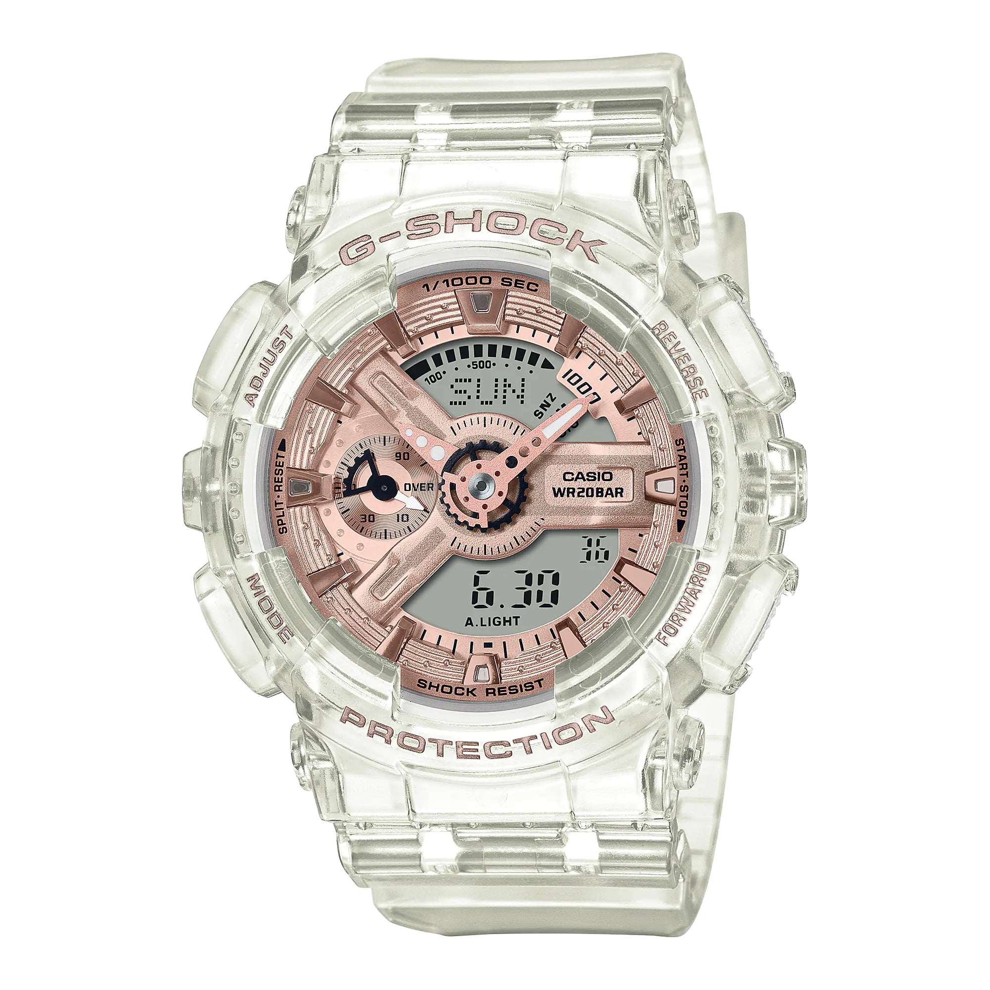 Casio G-Shock Perpetual Alarm World Time Quartz Analog-Digital Ladies Watch GMA-S110SR-7A