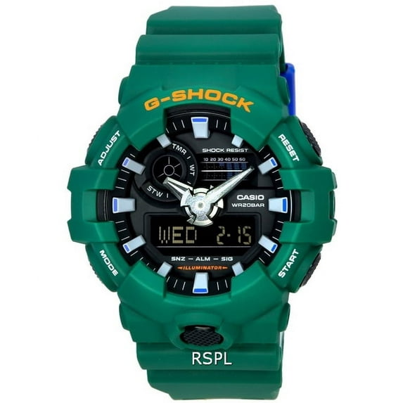 Casio G-Shock Popular Spirited Colours Green Analog Digital Quartz GA-700SC-3A GA700SC-3 200M Men's Watch