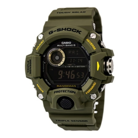 Casio GW9400-3CR Male Green Plastic 54MM Quartz Analog Alarm Watch