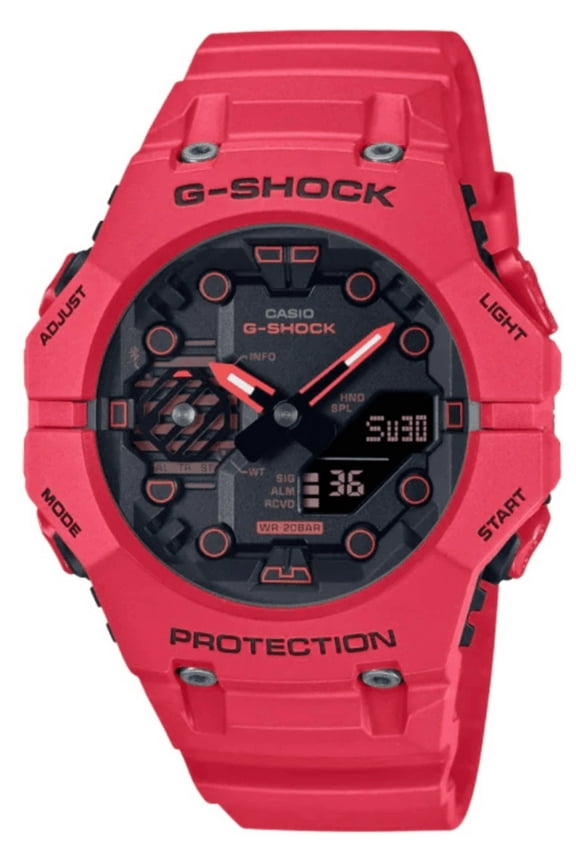 G-Shock GA-B001-4ADR Mens Bluetooth Solar Analog-Digital Watch Red