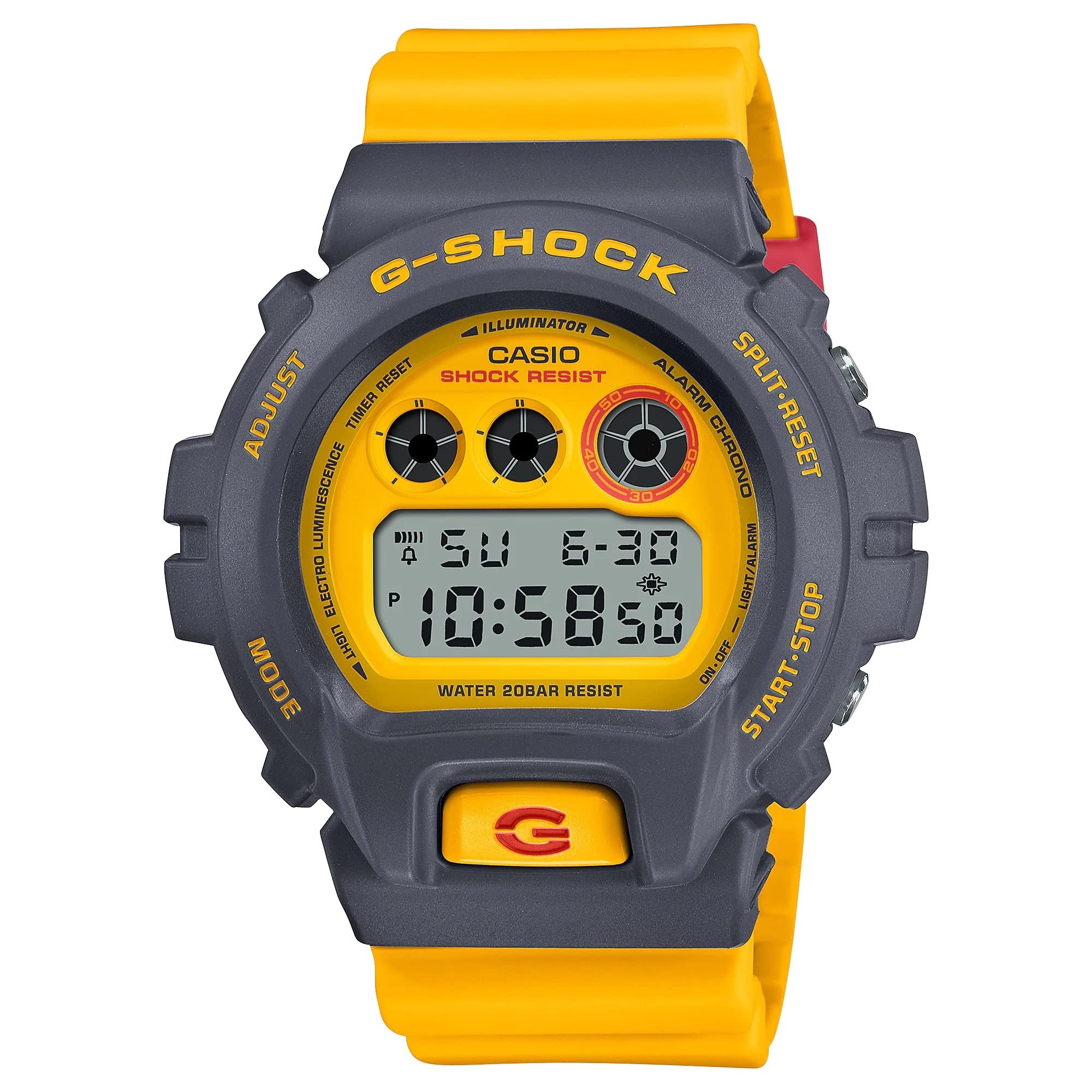 Casio G-Shock Retro Yellow Classic Digital Watch DW6900-Y9 