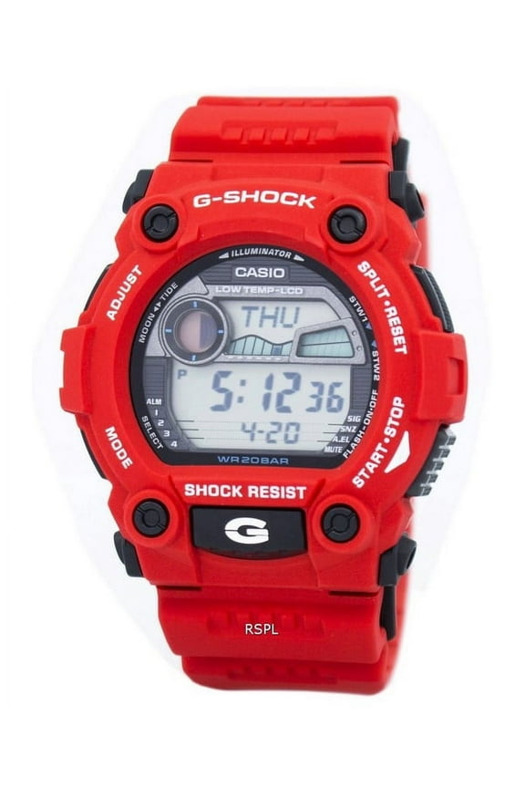 G-Shock Men's G-Rescue Moon Tide Resin Wristwatch, Red, (G-7900A-4C)