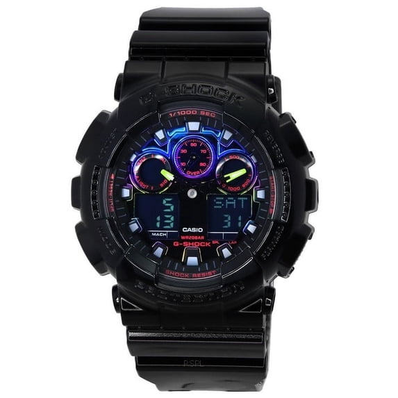 Casio G-Shock Virtual Rainbow Analog Digital Quartz GA-100RGB-1A GA100RGB-1 200M Men's Watch