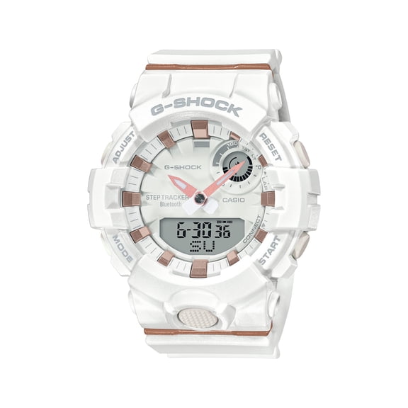Casio G-Shock Women's Fitness Tracker Bluetooth Shock Resistant 200 Meter Water Resistant Watch, ( Model GMA-B800-7ACR)