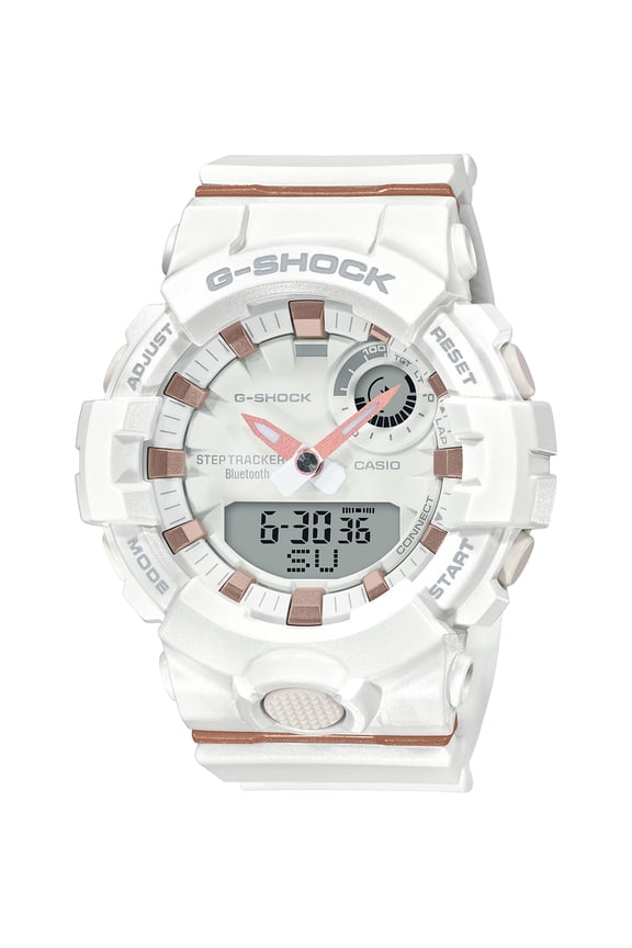 G-Shock Women's Fitness Tracker Bluetooth Shock Resistant 200 Meter Water Resistant Watch, ( Model GMA-B800-7ACR)