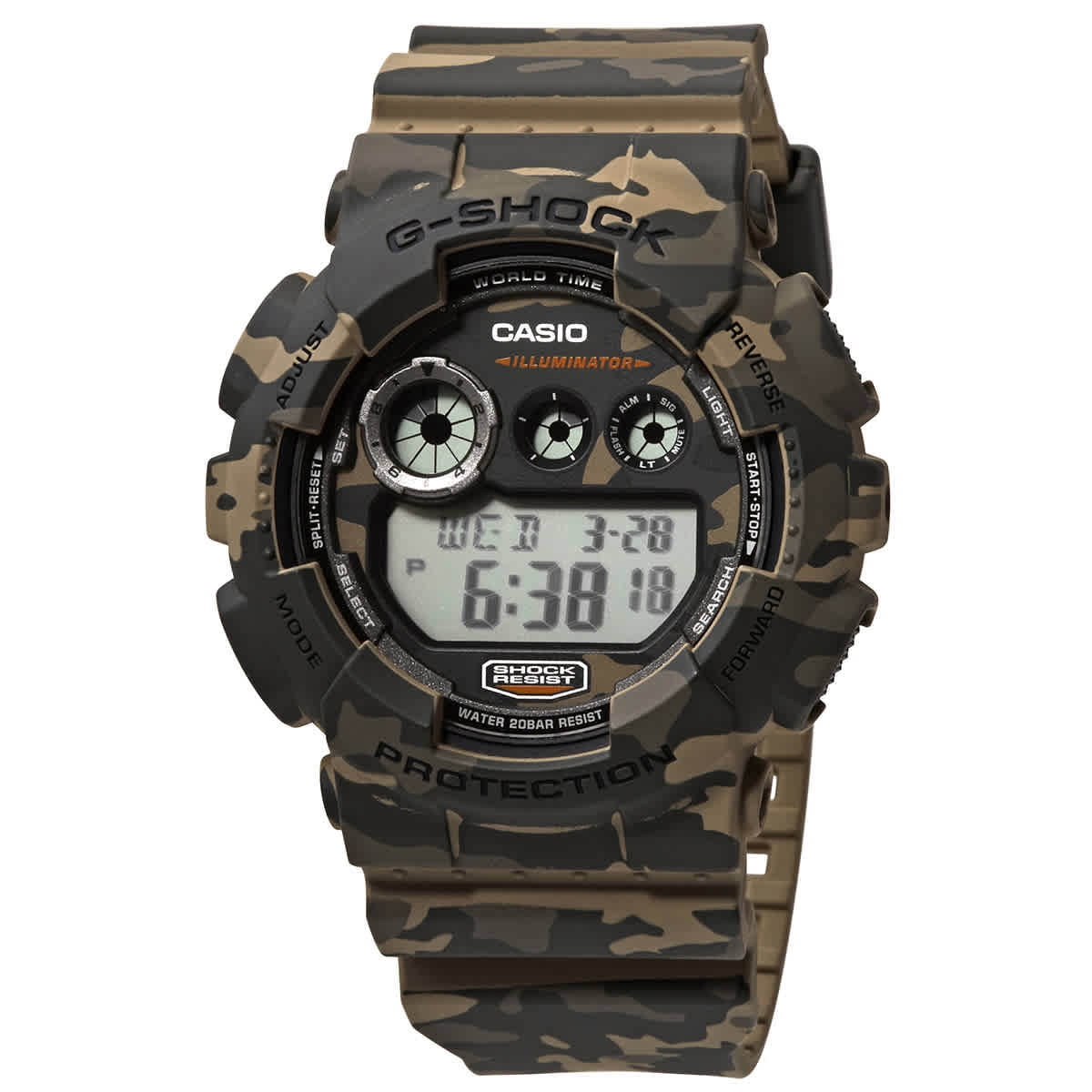 Ren Ulydighed Start Casio G-Shock XL Digital GD120CM-5 Wristwatch - Walmart.com