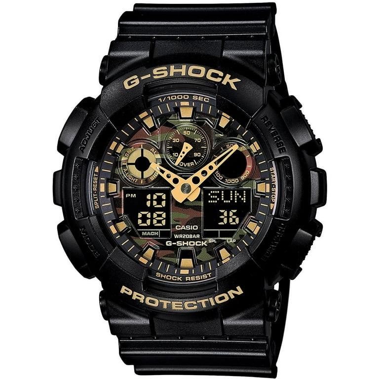 Casio G Shock XL GA 100CF 1A9 Analog Digital Watch Black Green N A Walmart