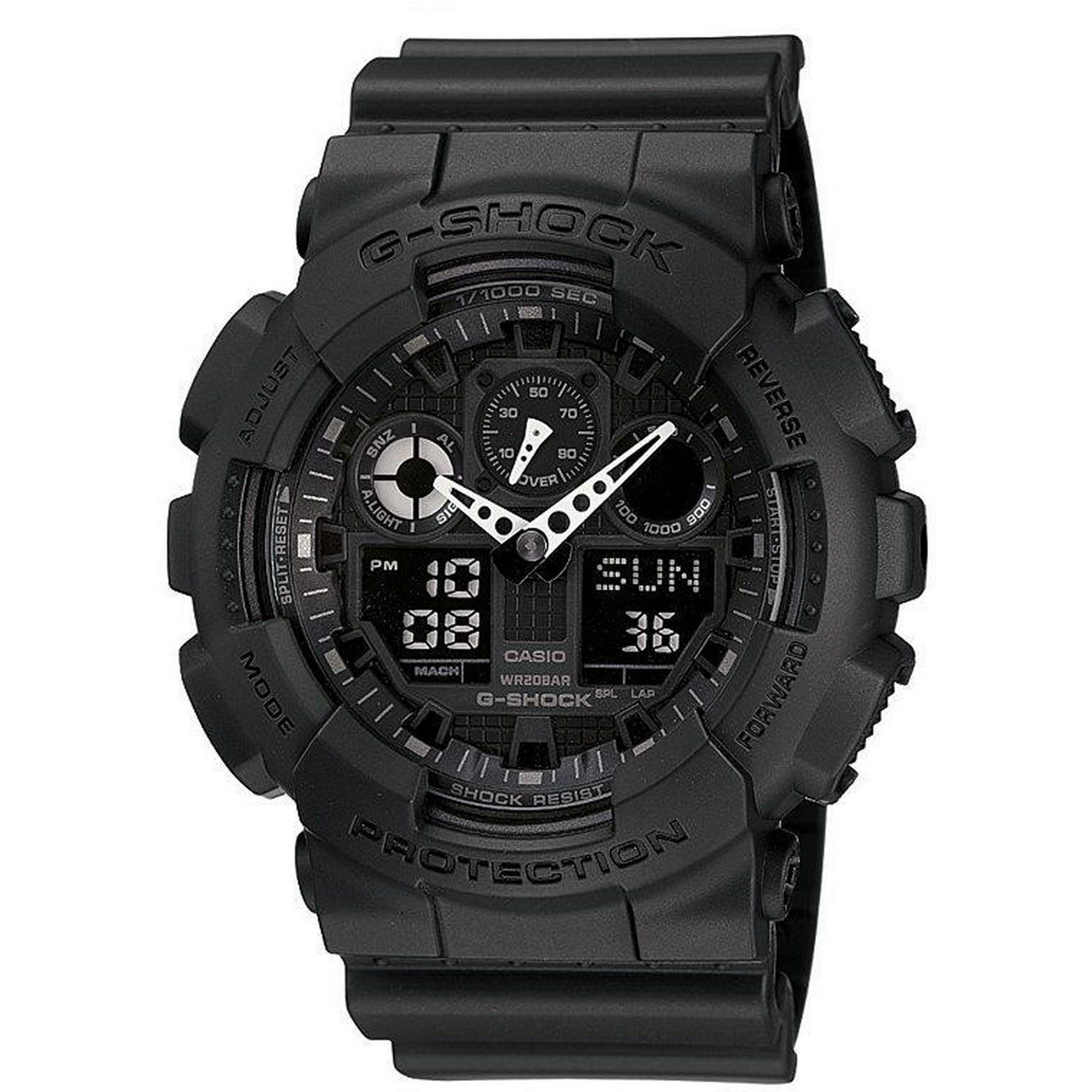 Verwachting Keuze blok Casio GA100-1A1 G-Shock X-Large Black Ana / Digi Dial Resin Strap Men Watch  NEW - Walmart.com