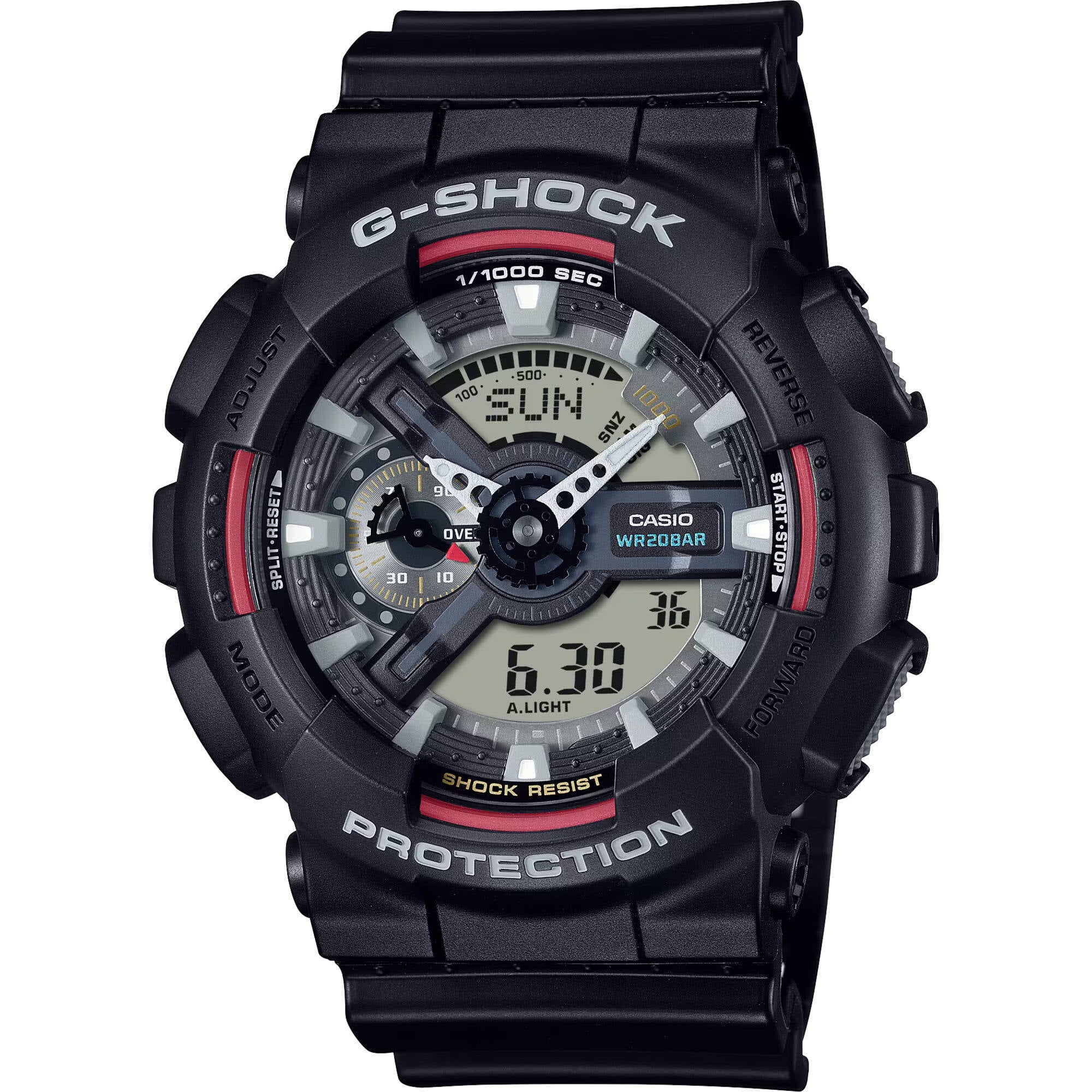 Casio GA110RL-1A Men's G-Shock Black and Grey Ana-Digi Dial Watch