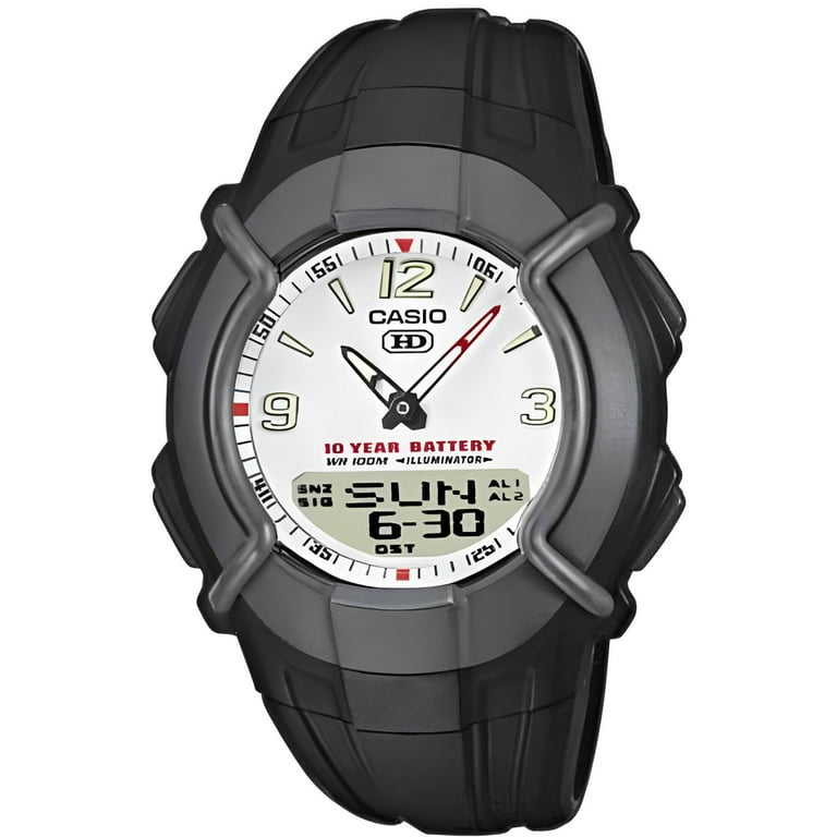 Casio HDC-600-7B Men's Black Plastic Strap Analog-Digital Watch
