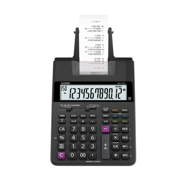 Casio HR170RC Plus, Desktop Printing Calculator (New Version of The HR
