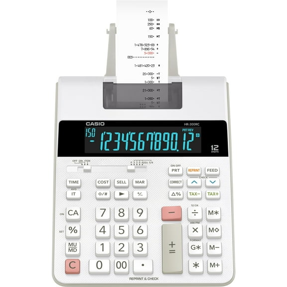 Casio HR-300RC Printing Calculator, White
