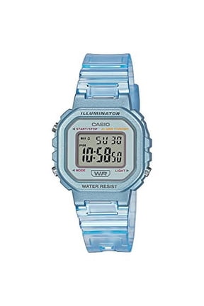 Illuminator Alarm Chronograph Clear Blue Digital Watch LA-20WHS-2A