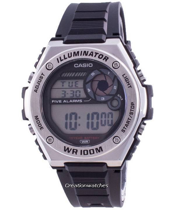 Casio Illuminator Digital MWD-100H-1A MWD100H-1 100M Mens Watch