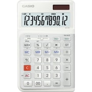 Casio  JE-12E Compact Ergonomic Calculator, White