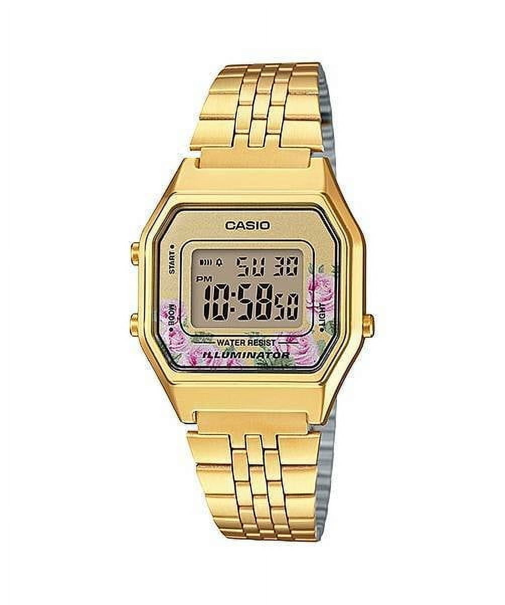 Casio LA680WGA-4C Women's Vintage Gold Tone Chronograph Alarm Digital Watch