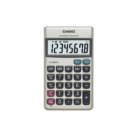 Casio LC-403TV Portable Calculator with Metal Faceplate