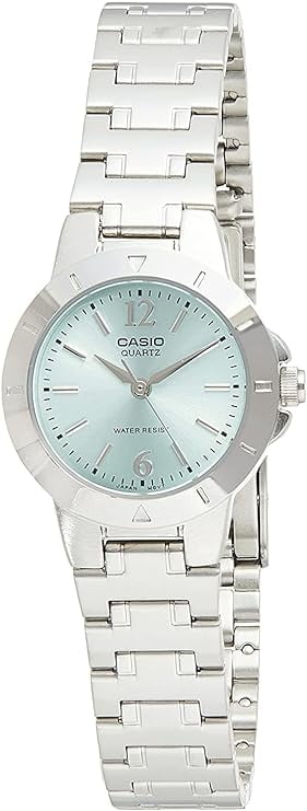 Casio LTP-1177A-3A Women's Casual Analog Watch w/ Green Dial & Notched Bezel