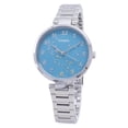 thumbnail image 1 of Casio Women's Stainless Steel Green Gemini Zodiac Motif Dial Wristwatch, Model LTP-E07D-3A, 1 of 3