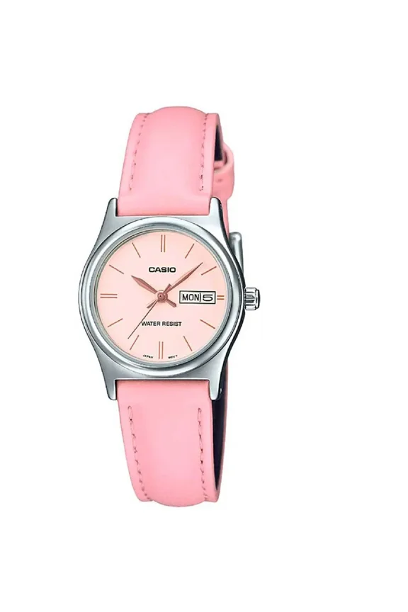 CASIO Retro LTP-V006L-4BUDF PINK LEATHER WOMEN'S WATCH