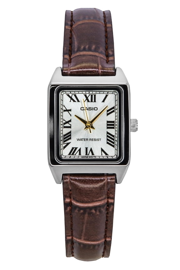 Women's Brown Analog Watch with Gold Dial - LTP-V007L-9BUDF