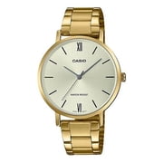 Casio Women s Gold Stainless Steel Analog Watch with Champagne Dial -