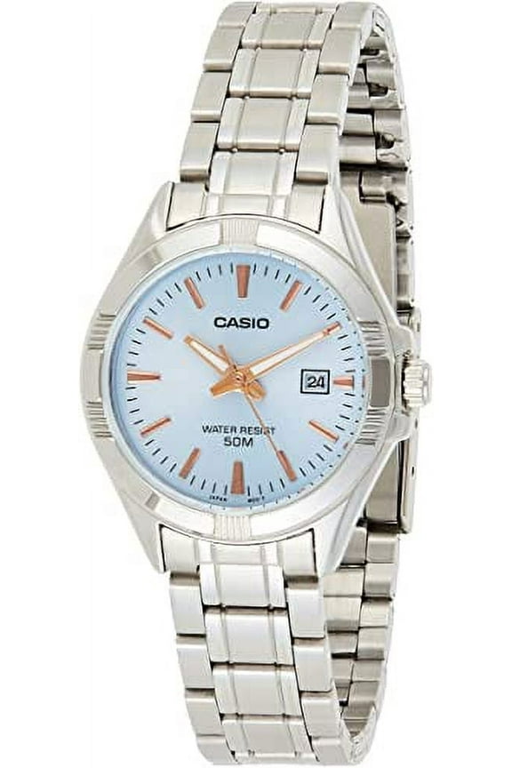 Womens Blue Dial Stainless Steel Bracelet Watch - LTP-1308D-2AV