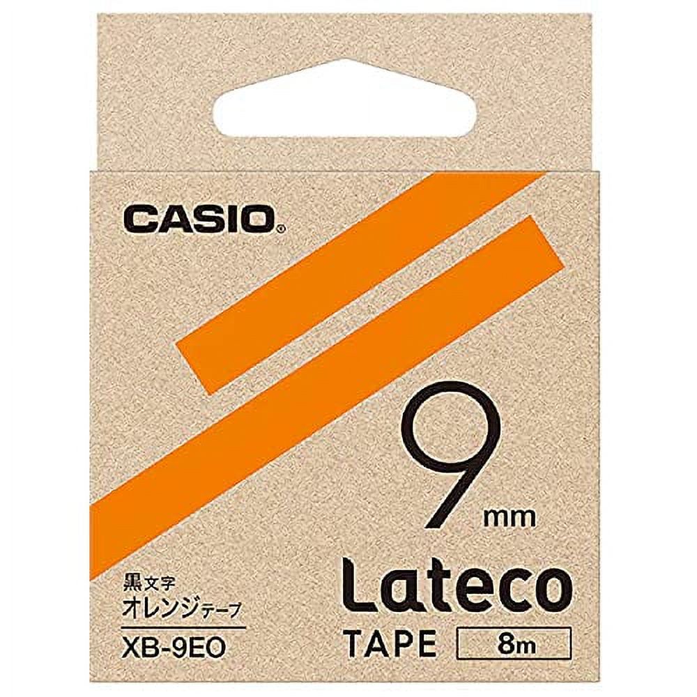 Casio Label Writer Lateco Refill Tape Orange with Black Letters 9mm XB
