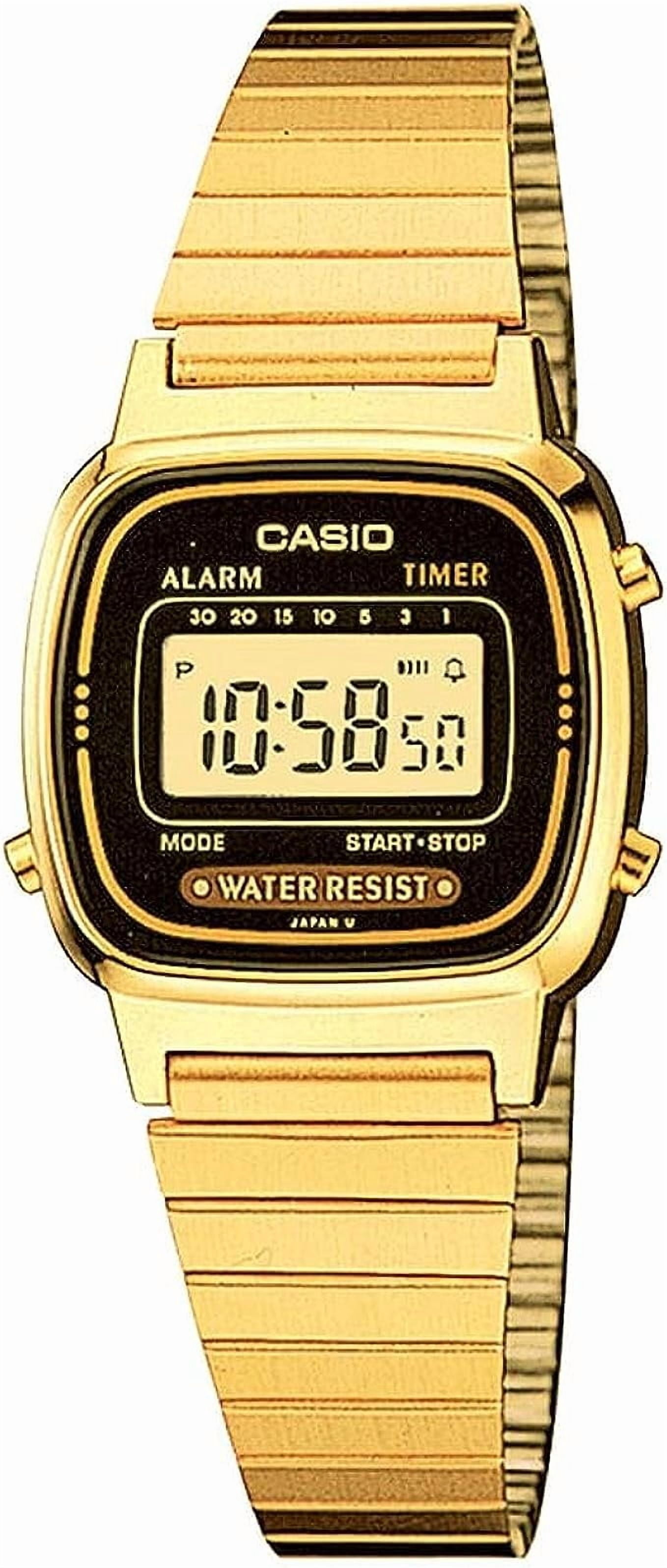 Casio Ladies Stainless Steel Gold Digital Watch LA670WGA-1CR