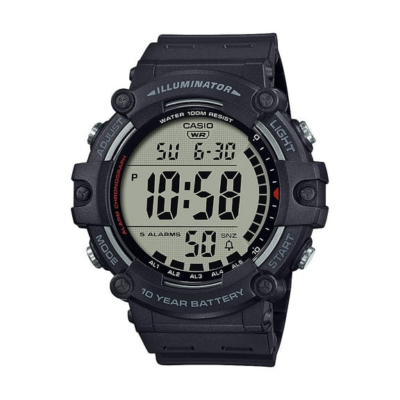 Casio Large LCD Digital Wristwatch Adult Mens Black