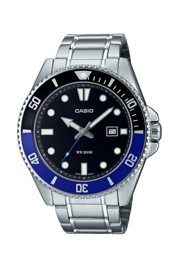 MDV-107D-1A2 Men's Stainless Steel 200M 3-Hand Analog Dive Watch