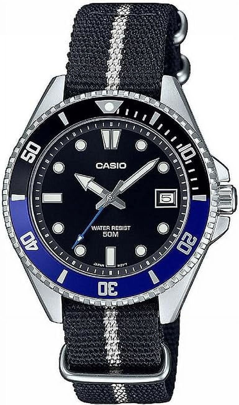 Casio MDV 10C 1A2 Men s Quartz Analog Watch with Stainless Steel Strap Walmart