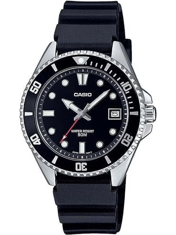 MDV10-1A1 Unisex Dive Inspired 38 mm Rubber Band Black Dial Sports Watch